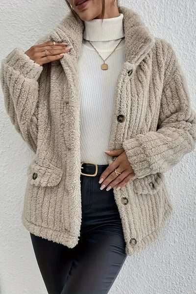 NOVA™ | Cardigan à Boutons en Velours Double Face