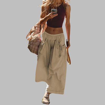 APPLE™ – Pantalons parachute cargo décontractés à jambes larges