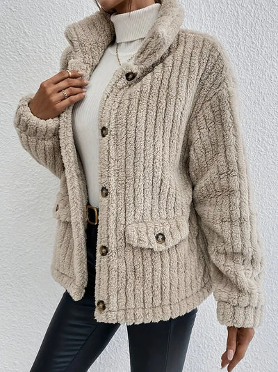 NOVA™ | Cardigan à Boutons en Velours Double Face