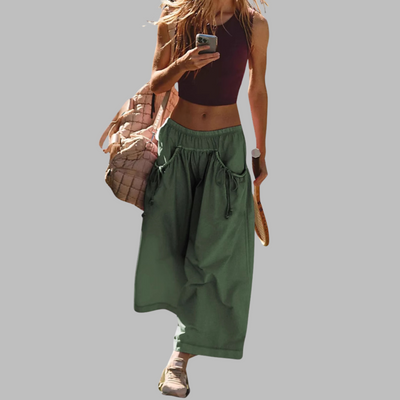 APPLE™ – Pantalons parachute cargo décontractés à jambes larges