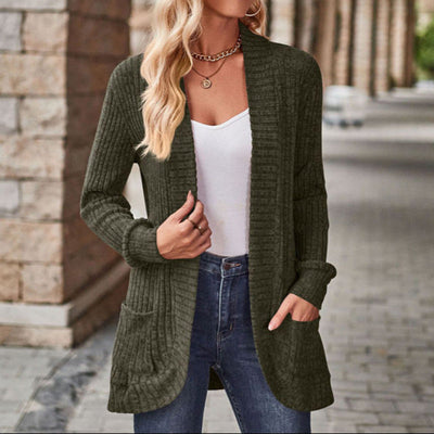 LUCILLE™ - Cardigan léger à manches longues et ouvert à l'avant
