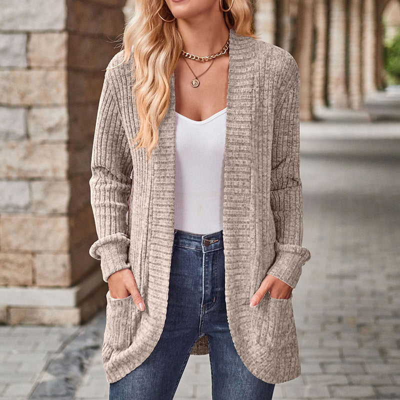 LUCILLE™ - Cardigan léger à manches longues et ouvert à l'avant