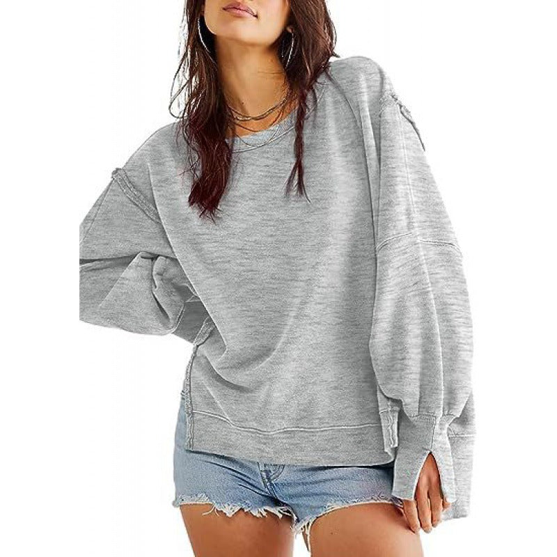 DAMIT™ - Sweat-shirt décontracté à manches longues oversize