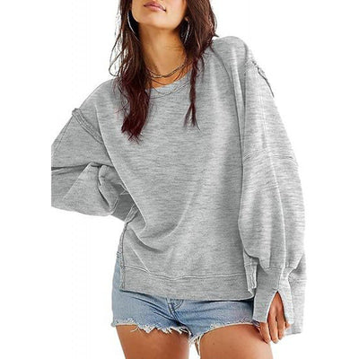 DAMIT™ - Sweat-shirt décontracté à manches longues oversize