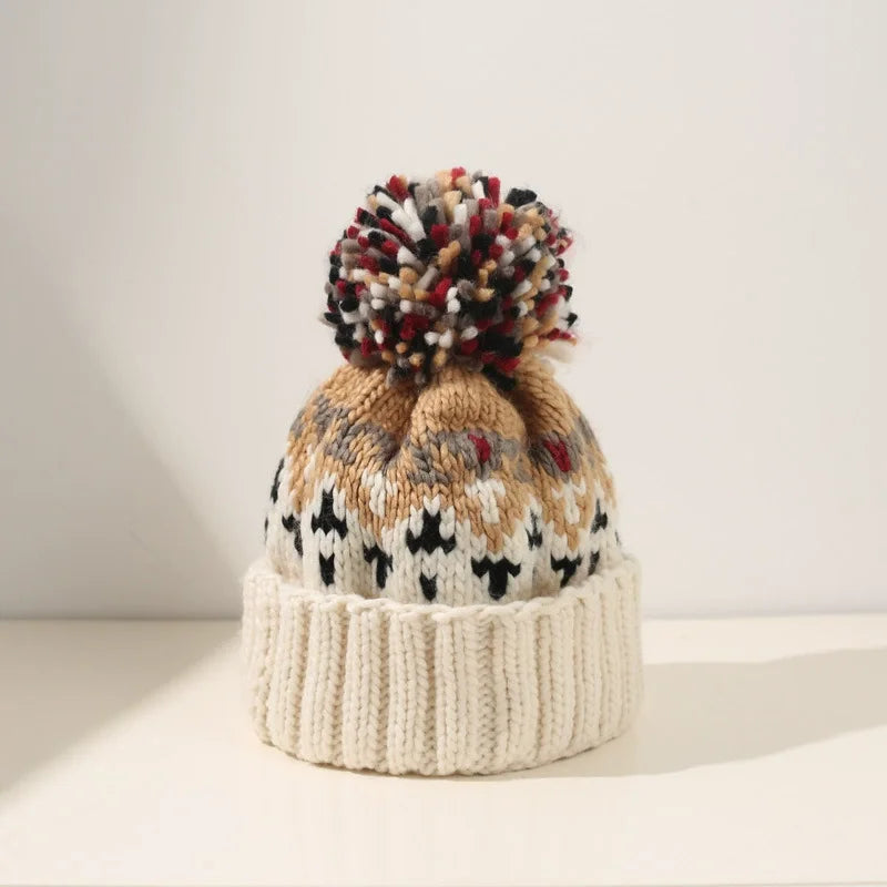 TAMARA™– Bonnet Pompon Flocon de Neige Douillet
