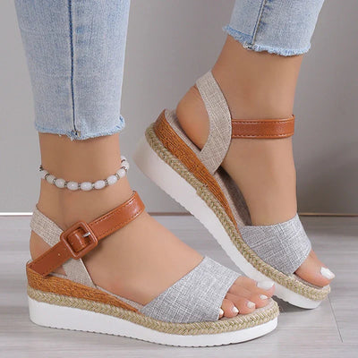 CHARLENE™ – Sandales à Talon Wedge de Style Décontracté
