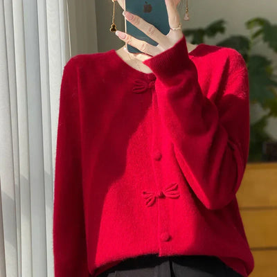 BELLA™ - Cardigan Chic avec Nœud