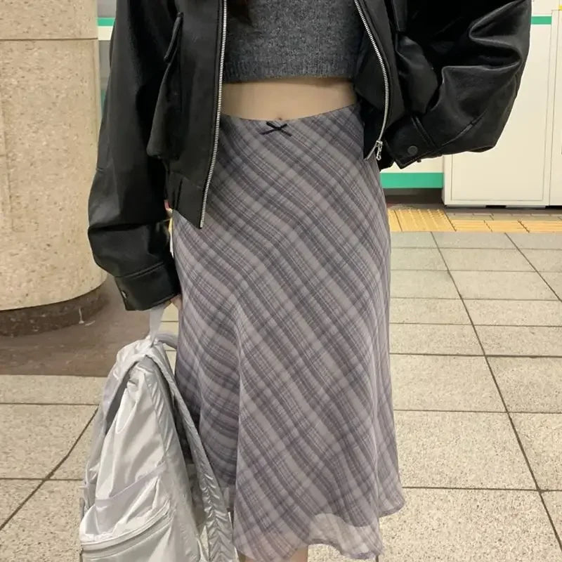 MORIAH™ – Jupe Midi à Carreaux Classique