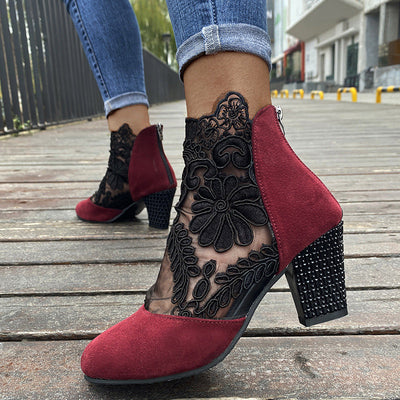 JOLIE™ - Bottes à Talons en Dentelle Chic