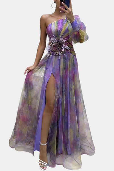 Amelie | Robe Maxi Asymétrique à Une Épaule