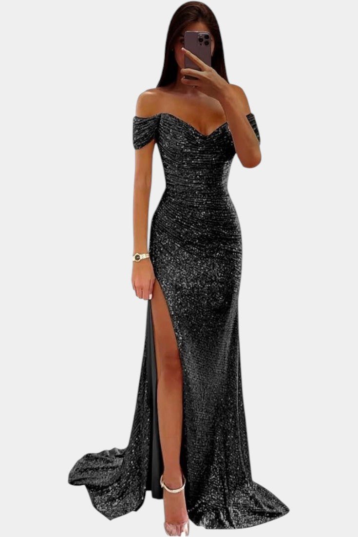 Ariel | Robe de sirène à paillettes décolletée