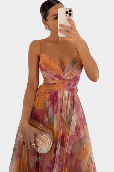 Athena | Robe Maxi Aquarelle