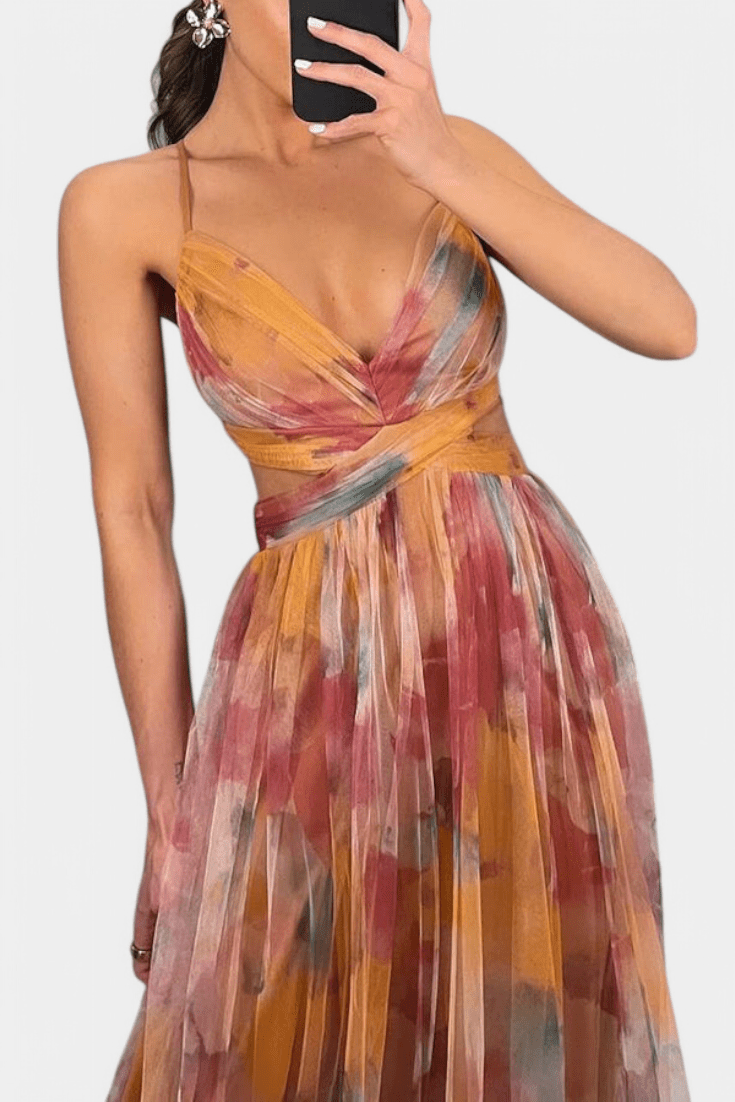Athena | Robe Maxi Aquarelle
