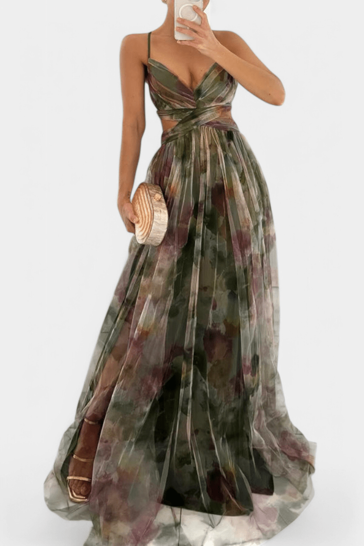 Athena | Robe Maxi Aquarelle
