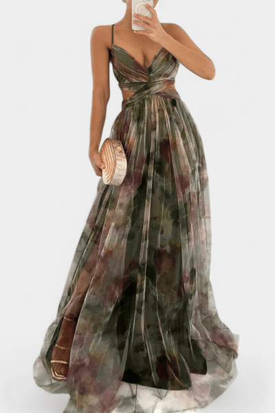 Athena | Robe Maxi Aquarelle