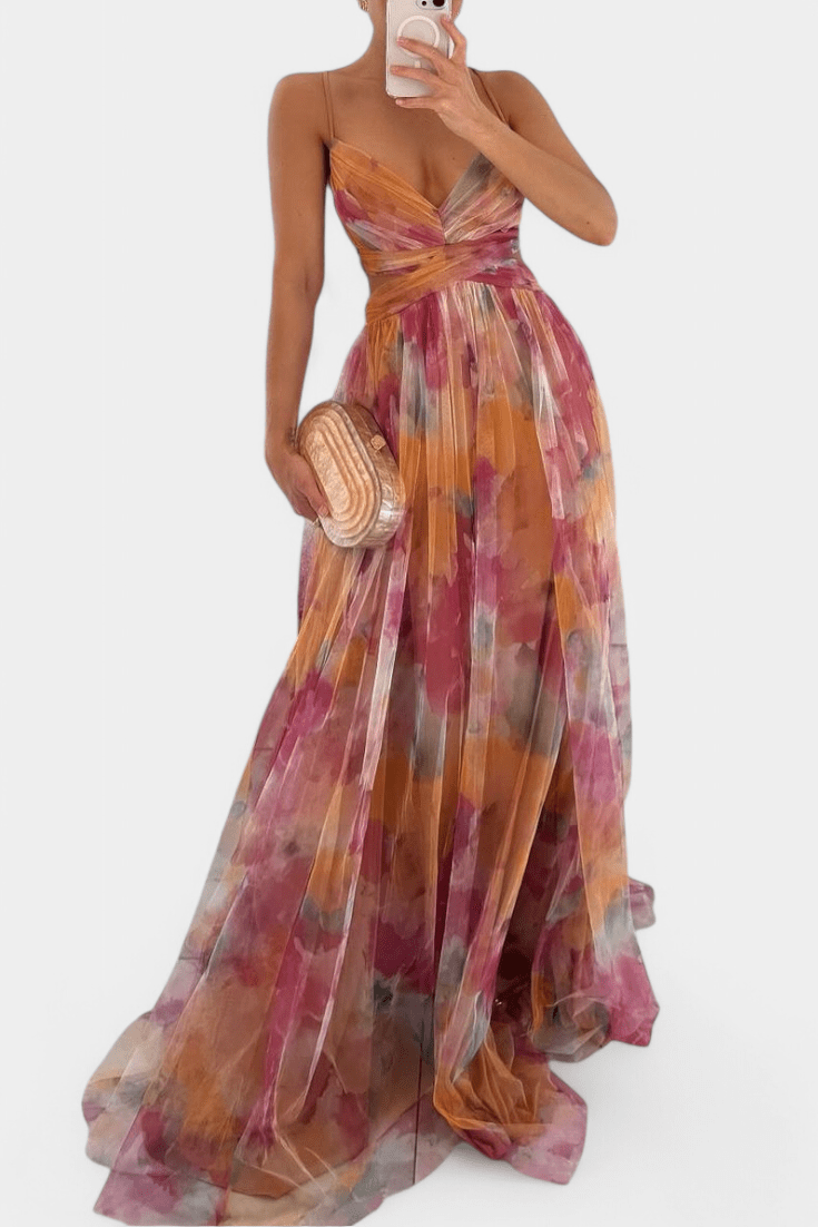 Athena | Robe Maxi Aquarelle