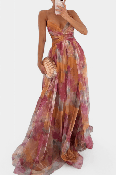 Athena | Robe Maxi Aquarelle