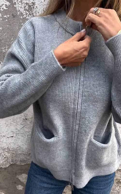 SARIA™ - Cardigan Tricot Zippé