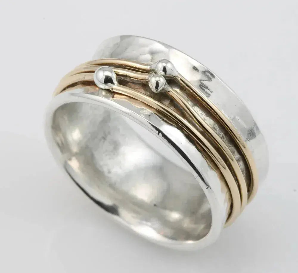 Bague en argent argenté doré vintage